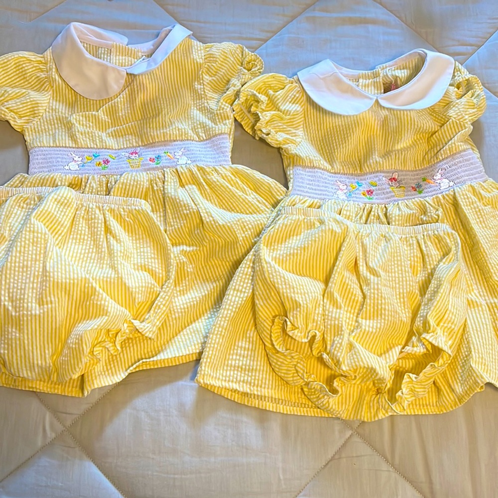 Good lad 24 month Easter smocked dresses with bloomers.